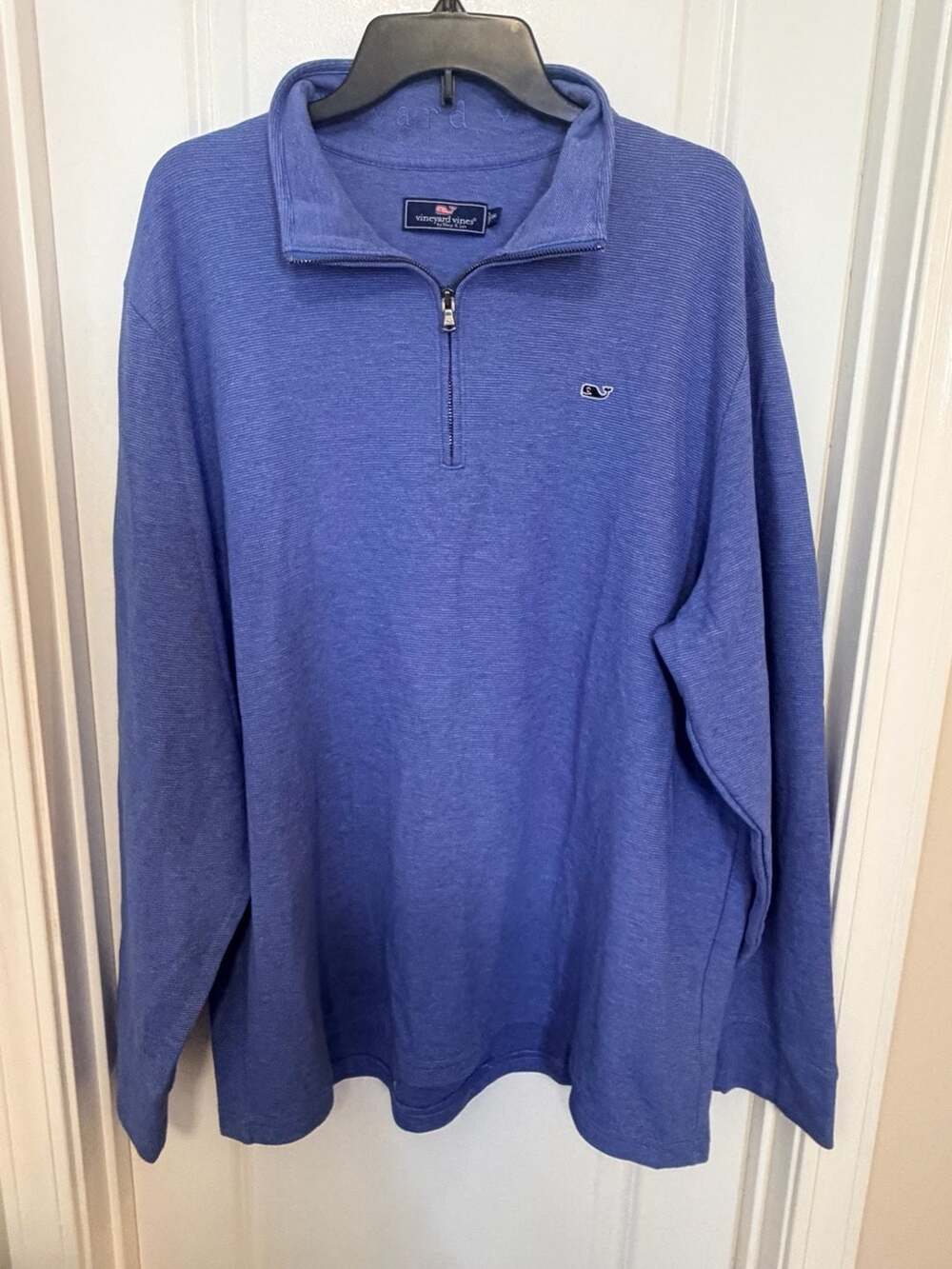 Vineyard Vines Men's Saltwater Quarter-Zip Pullover Sweater Blue XXL